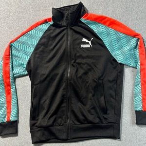 Puma SE Way 1 Jacket  Black and Blue Full Zippper Athletic Training Mens Size L